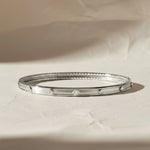 Load image into Gallery viewer, Fine Gold Diamond Bangle Bracelet, 14K/18K Solid Gold, Modern Minimal Designer Jewelry, Bezel Set Lab Grown Diamonds, Elegant Everyday Gift Jwalin Jewels