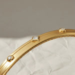 Load image into Gallery viewer, Fine Gold Diamond Bangle Bracelet, 14K/18K Solid Gold, Modern Minimal Designer Jewelry, Bezel Set Lab Grown Diamonds, Elegant Everyday Gift Jwalin Jewels