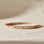 Load image into Gallery viewer, Lab Grown Diamond 4.5mm Bracelet, 14K Gold Stackable Bangle,Minimalist Heart Jewelry,Anniversary Gift for Her, VS+ Clarity,Certified Jewelry Jwalin Jewels