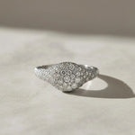 Load image into Gallery viewer, Lab Grown Diamond Pave Set Gold Ring, 7mm, Women's Statement Dome Jewelry, NYC Night Inspired, SGL Certified, Gift for Her Jwalin Jewels