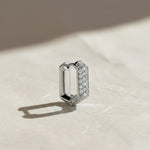 Load image into Gallery viewer, Men's Diamond Earrings - Gold Diamond Huggie Hoop Earrings - Small 14K Solid Gold Hoop Earrings Men - Men's Jewelry Jwalin Jewels