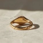 Load image into Gallery viewer, Lab Grown Diamond Pave Set Gold Ring, 7mm, Women's Statement Dome Jewelry, NYC Night Inspired, SGL Certified, Gift for Her Jwalin Jewels