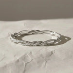 Load image into Gallery viewer, 14k Solid Gold Diamond Twist Bangle, Handmade Rope Bracelet Jwalin Jewels