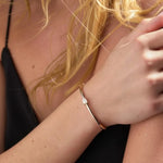 Load image into Gallery viewer, 14K Gold Emerald Cut Lab Diamond Bangle Bracelet, Minimalist Fine Jewelry for Women Jwalin Jewels