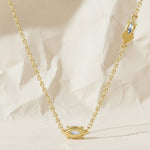 Load image into Gallery viewer, Marquise Cut Solitaire Pendant Necklace / Diamond Gold Necklace / Solid Gold Necklace