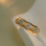 Load image into Gallery viewer, Diamond Wedding Band in 14K Gold | PavΓ© Diamond Anniversary Ring | Minimal Stackable Gold Band for Her