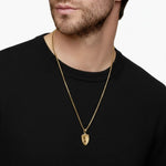 Load image into Gallery viewer, St Michael Amulet in 14K Solid Gold, Symbolic Talisman Jewelry, Spiritual Pendant, Heritage Inspired Keepsake. Jwalin Jewels