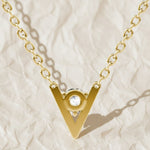 Load image into Gallery viewer, Diamond Solitaire Pendant: Lab Grown 0.10ct VS1 14k Gold Prong Setting