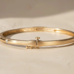 Load image into Gallery viewer, Handmade 14K Gold Lab Grown Diamond Bangle Bracelet Jwalin Jewels