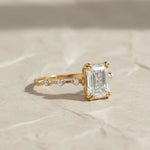Load image into Gallery viewer, Lab Grown Diamond Emerald Cut Solitaire Ring 2.00ct F+ VS+ Gold Engagement Promise Anniversary Gift, Sustainable Luxury Diamond Ring Jwalin Jewels