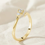 Load image into Gallery viewer, Diamond Wrap Ring, Prong Set Diamond Open Ring, Minimal Wrap Ring for Women, Gift for Her, Anniversary Ring, Stacking ring