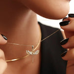 Load image into Gallery viewer, 14K Solid Gold Diamond St. Michael Necklace, Archangel Pendant, Guardian Angel Jwalin Jewels