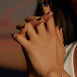 Load image into Gallery viewer, Diamond Wrap Ring, Prong Set Diamond Open Ring, Minimal Wrap Ring for Women, Gift for Her, Anniversary Ring, Stacking ring