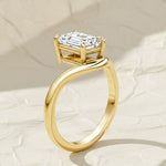 Load image into Gallery viewer, Lab Grown Diamond Ring/ IGI Certified Emerald Cut Diamond Engagement Ring/ Solid 14K Gold Ring