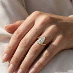 Load image into Gallery viewer, Lab Grown Pear Cut Diamond Wrap Ring, 14K Gold Bypass Engagement, Bridal, Anniversary Gift, VS+ F+ Clarity, SGL & IGI Certified Jwalin Jewels