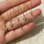 Load image into Gallery viewer, 18K Solid Gold Mini Key Diamond Pendant Necklace,Dainty Lab Grown Diamond Charm Necklace, Everyday Jewelry,Gift for her,Graduation gift