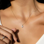 Load image into Gallery viewer, Lab Grown Marquise Diamond Necklace, Bezel Set Pendant in 9K & 14K Gold, Dainty Fine Gold Jewelry, Everyday Gift for Her,Bridesmaid Necklace Jwalin Jewels