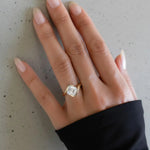 Load image into Gallery viewer, Asscher Cut Lab Grown Diamond Solitaire Engagement Ring, Bypass Bezel Set Asscher Diamond Ring, IGI Certified Diamond Ring, Anniversary Gift Jwalin Jewels