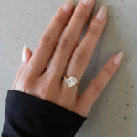 Load image into Gallery viewer, Asscher Cut Lab Grown Diamond Solitaire Engagement Ring, Bypass Bezel Set Asscher Diamond Ring, IGI Certified Diamond Ring, Anniversary Gift Jwalin Jewels