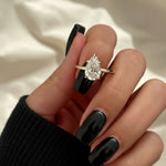 Load image into Gallery viewer, 2 Carat Pear Cut Lab Grown Diamond Ring / Pear Shaped Engagement Ring / 2 CT Solitaire Ring / Minimalist Ring / 14K Gold Thin Dainty Ring