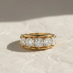 Load image into Gallery viewer, Lab Grown Diamond Wedding Band | Cushion Cut Gold Ring | Luxury Anniversary Gift Jwalin Jewels