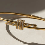 Load image into Gallery viewer, 14K Solid Gold Bangle Bracelet for Women, Round Cut Diamond Bracelet Bangle, Gold Latch Bracelet, Diamond Bangle Bracelet, Gift For Her Jwalin Jewels