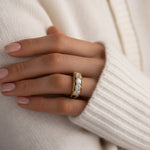 Load image into Gallery viewer, Lab Grown Diamond Wedding Band | Cushion Cut Gold Ring | Luxury Anniversary Gift Jwalin Jewels