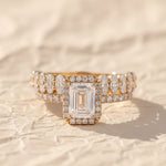 Load image into Gallery viewer, 4x2mm Oval Lab Grown Diamond Notch Wedding Band Oval Cut Lab Diamond half Eternity Band Anniversary Band Women bridal Stacking Matching Band