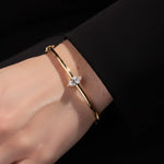 Load image into Gallery viewer, 14K Gold Marquise Lab Grown Diamond Bangle Bracelet 0.70 Carat, Minimal Dainty Jewelry Gift for Her, Fine Gold Jewelry Jwalin Jewels