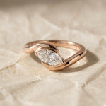 Load image into Gallery viewer, Diamond Bezel Set Ring in 9K, 14K, 18K White, Yellow, or Rose Gold Handcrafted Lab-Grown Diamonds, SGL & IGI Certified Jwalin Jewels