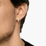 Load image into Gallery viewer, Men's Diamond Earrings - Gold Diamond Huggie Hoop Earrings - Small 14K Solid Gold Hoop Earrings Men - Men's Jewelry Jwalin Jewels