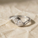 Load image into Gallery viewer, Diamond Bezel Set Ring in 9K, 14K, 18K White, Yellow, or Rose Gold Handcrafted Lab-Grown Diamonds, SGL & IGI Certified Jwalin Jewels