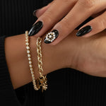 Load image into Gallery viewer, Diamond Bracelet, 14K Gold Tennis Bracelet, Bezel Set Round Cut Sparkling Diamond, Minimalist Stackable Jewelry for Women Size 6.5"