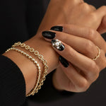 Load image into Gallery viewer, Diamond Bracelet, 14K Gold Tennis Bracelet, Bezel Set Round Cut Sparkling Diamond, Minimalist Stackable Jewelry for Women Size 6.5"