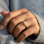 Load image into Gallery viewer, Diamond Bezel Set Ring in 9K, 14K, 18K White, Yellow, or Rose Gold Handcrafted Lab-Grown Diamonds, SGL & IGI Certified Jwalin Jewels