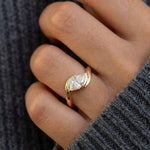 Load image into Gallery viewer, Diamond Bezel Set Ring in 9K, 14K, 18K White, Yellow, or Rose Gold Handcrafted Lab-Grown Diamonds, SGL & IGI Certified Jwalin Jewels