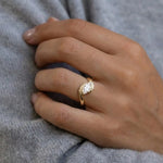 Load image into Gallery viewer, Diamond Bezel Set Ring in 9K, 14K, 18K White, Yellow, or Rose Gold Handcrafted Lab-Grown Diamonds, SGL & IGI Certified Jwalin Jewels