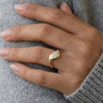 Load image into Gallery viewer, Diamond Bezel Set Ring in 9K, 14K, 18K White, Yellow, or Rose Gold Handcrafted Lab-Grown Diamonds, SGL & IGI Certified Jwalin Jewels