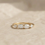 Load image into Gallery viewer, Pear Cut Diamond Gold Ring, 0.7 CT Lab Grown Diamond Band, 14K Gold Engagement Ring, Stackable Anniversary Jewelry,SGL Certified,Trendy Gift Jwalin Jewels