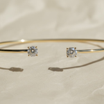 Load image into Gallery viewer, 0.40 Ct Diamond Bangle, 14Kt Gold Diamond Bangle, Diamond Bracelet, Open Cuff Bangle