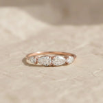 Load image into Gallery viewer, Pear Cut Diamond Gold Ring, 0.7 CT Lab Grown Diamond Band, 14K Gold Engagement Ring, Stackable Anniversary Jewelry,SGL Certified,Trendy Gift Jwalin Jewels