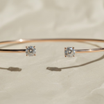 Load image into Gallery viewer, 0.40 Ct Diamond Bangle, 14Kt Gold Diamond Bangle, Diamond Bracelet, Open Cuff Bangle