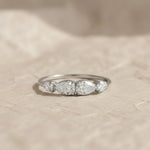 Load image into Gallery viewer, Pear Cut Diamond Gold Ring, 0.7 CT Lab Grown Diamond Band, 14K Gold Engagement Ring, Stackable Anniversary Jewelry,SGL Certified,Trendy Gift Jwalin Jewels