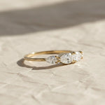 Load image into Gallery viewer, Pear Cut Diamond Gold Ring, 0.7 CT Lab Grown Diamond Band, 14K Gold Engagement Ring, Stackable Anniversary Jewelry,SGL Certified,Trendy Gift Jwalin Jewels