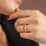 Load image into Gallery viewer, Pear Cut Diamond Gold Ring, 0.7 CT Lab Grown Diamond Band, 14K Gold Engagement Ring, Stackable Anniversary Jewelry,SGL Certified,Trendy Gift Jwalin Jewels