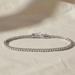 Load image into Gallery viewer, 3.00 Carats 4 Prongs Round Cut Lab Grown Diamond Tennis Bracelet - Gold Stacking Bracelet