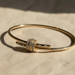Load image into Gallery viewer, 14K Solid Gold Bangle Bracelet for Women, Round Cut Diamond Bracelet Bangle, Gold Latch Bracelet, Diamond Bangle Bracelet, Gift For Her Jwalin Jewels