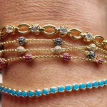 Load image into Gallery viewer, Tennis Bracelet, Diamond Tennis Bracelet, Dainty Bracelet, Minimalist Bracelet, 14K Solid Gold Tennis Bracelet, Gold Bracelet