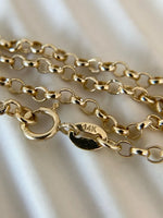 Load image into Gallery viewer, 14K Solid Gold Dainty Simple Cable Chain Bracelet, Minimalist Real Yellow Gold Spring Ring Bracelet, Delicate Cable Chain, Gift for Her