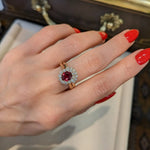 Load image into Gallery viewer, Ruby Ring / Ruby Engagement Ring in 14k Gold / Oval Cut Natural 2.00 CT Ruby Diamond Ring/ July Birthstone/ Promise Ring Jwalin Jewels